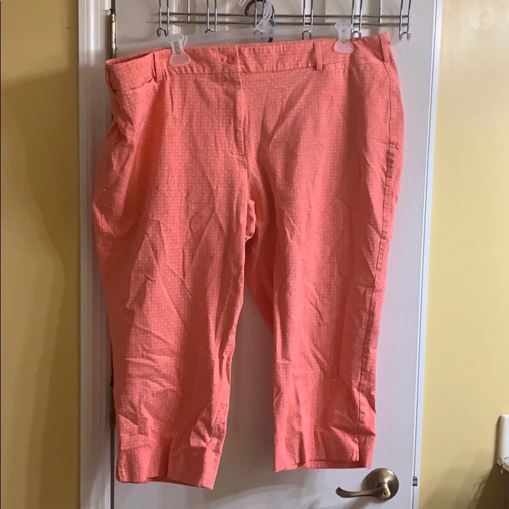 Coral Color Pixie Capris